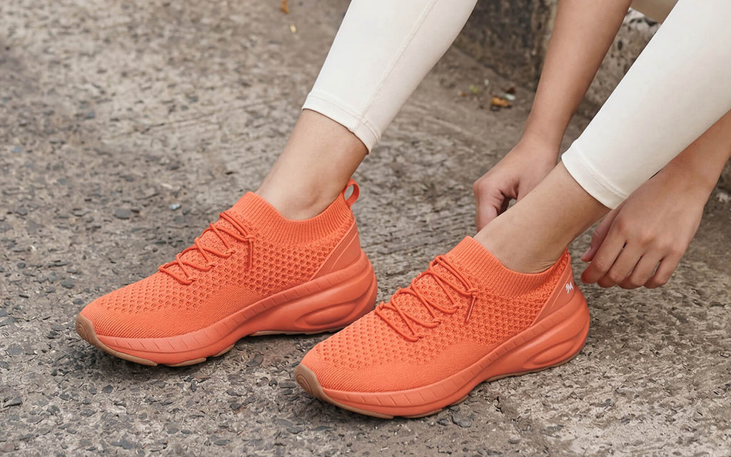 Begin Walk Soothe Lace Ups for Women : Orange