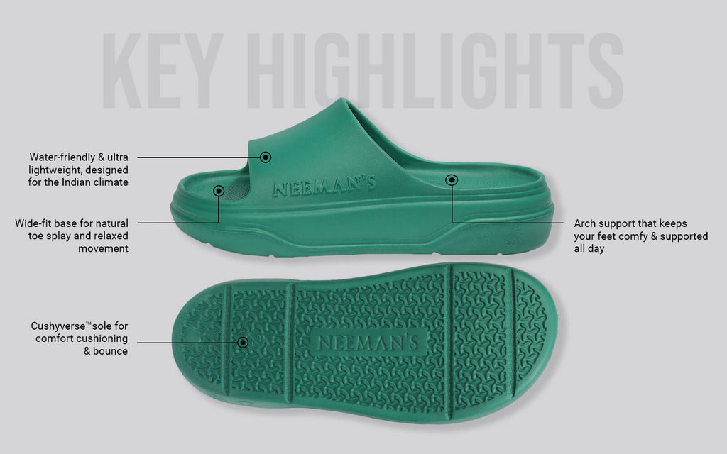 Cushers Slides For Women : Pepper Green