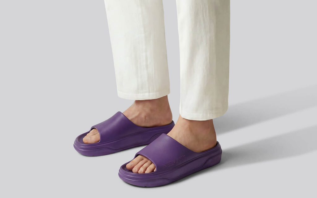 Cushers Slides For Men : Pansy Purple