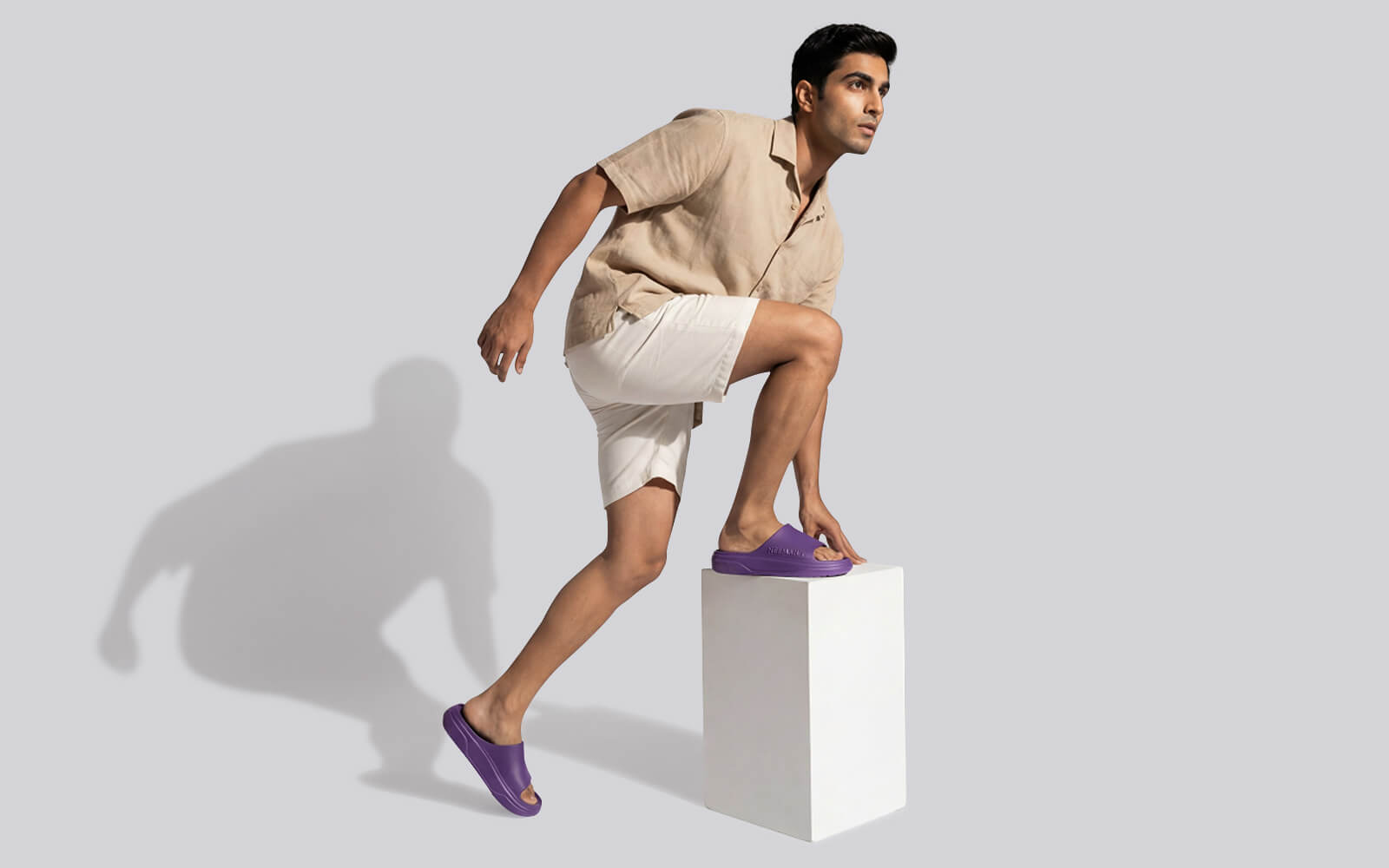 Cushers Slides For Men : Pansy Purple
