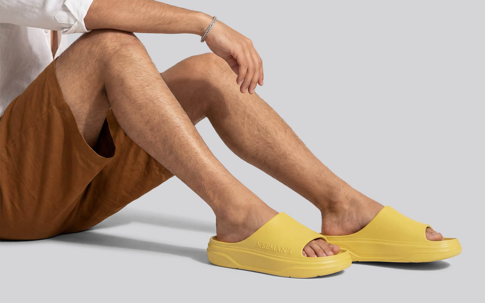 Cushers Slides For Men : Yellow