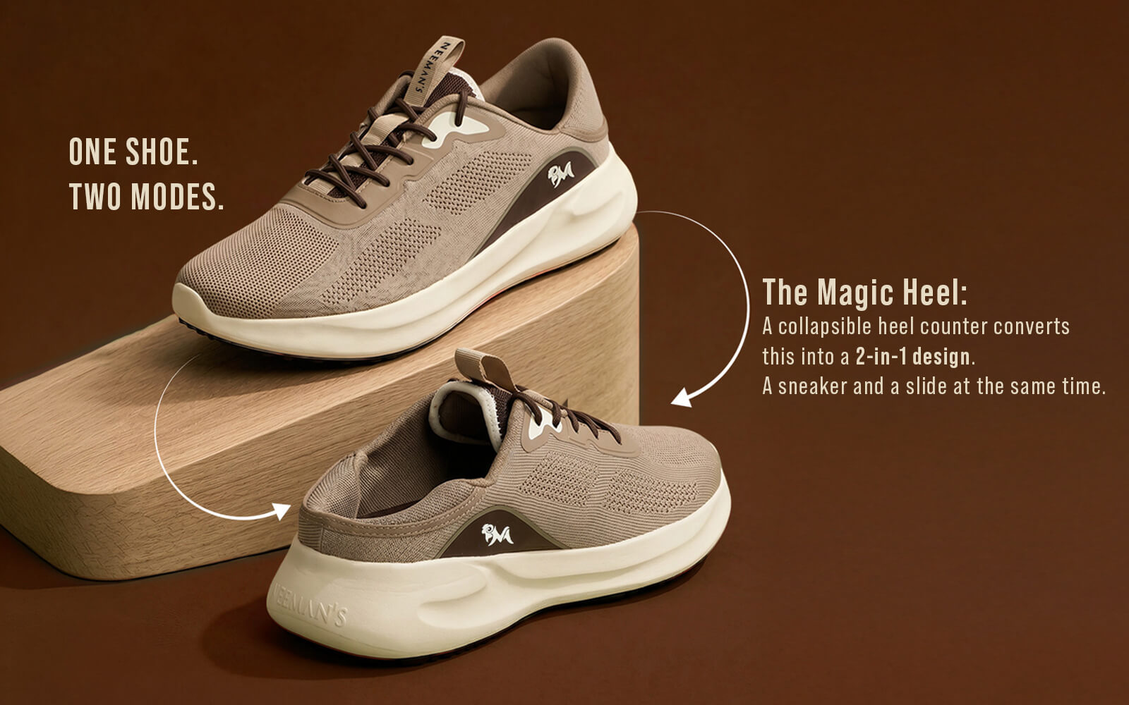 DuoForm Sneakers for Men : Ecru
