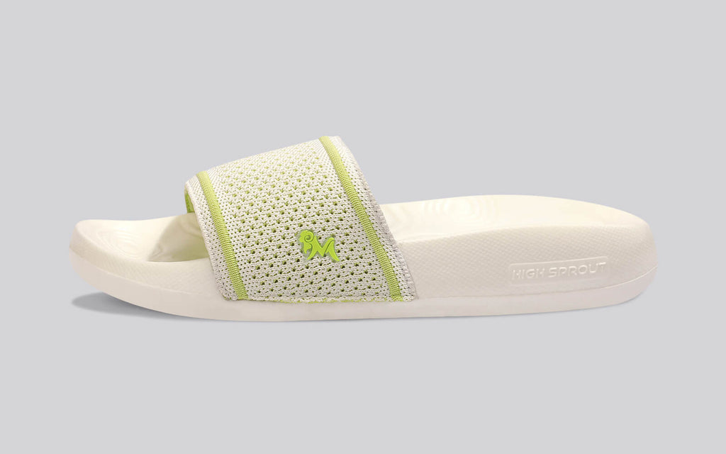 High Sprout Knitro Slides For Men : White