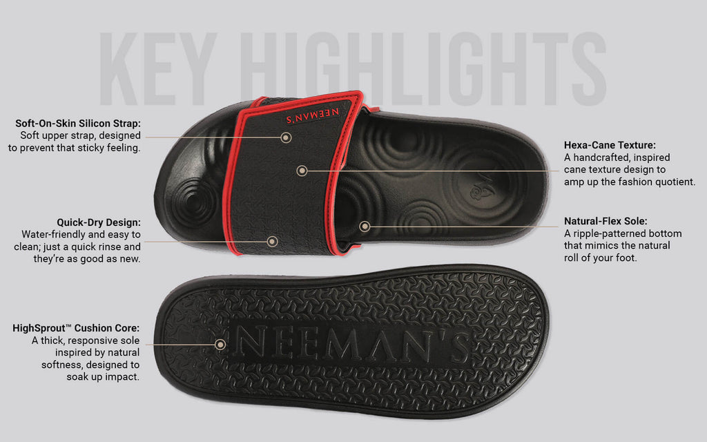 High Sprout Sensa Slides For Men : Black