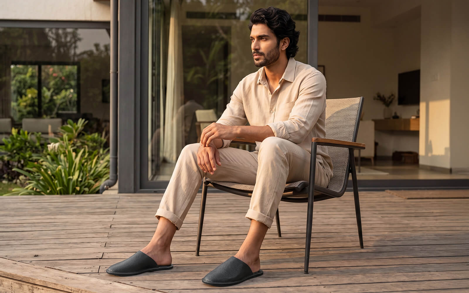 Lounge Mules For Men : Black