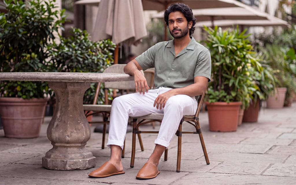 Lounge Mules For Men : Tan