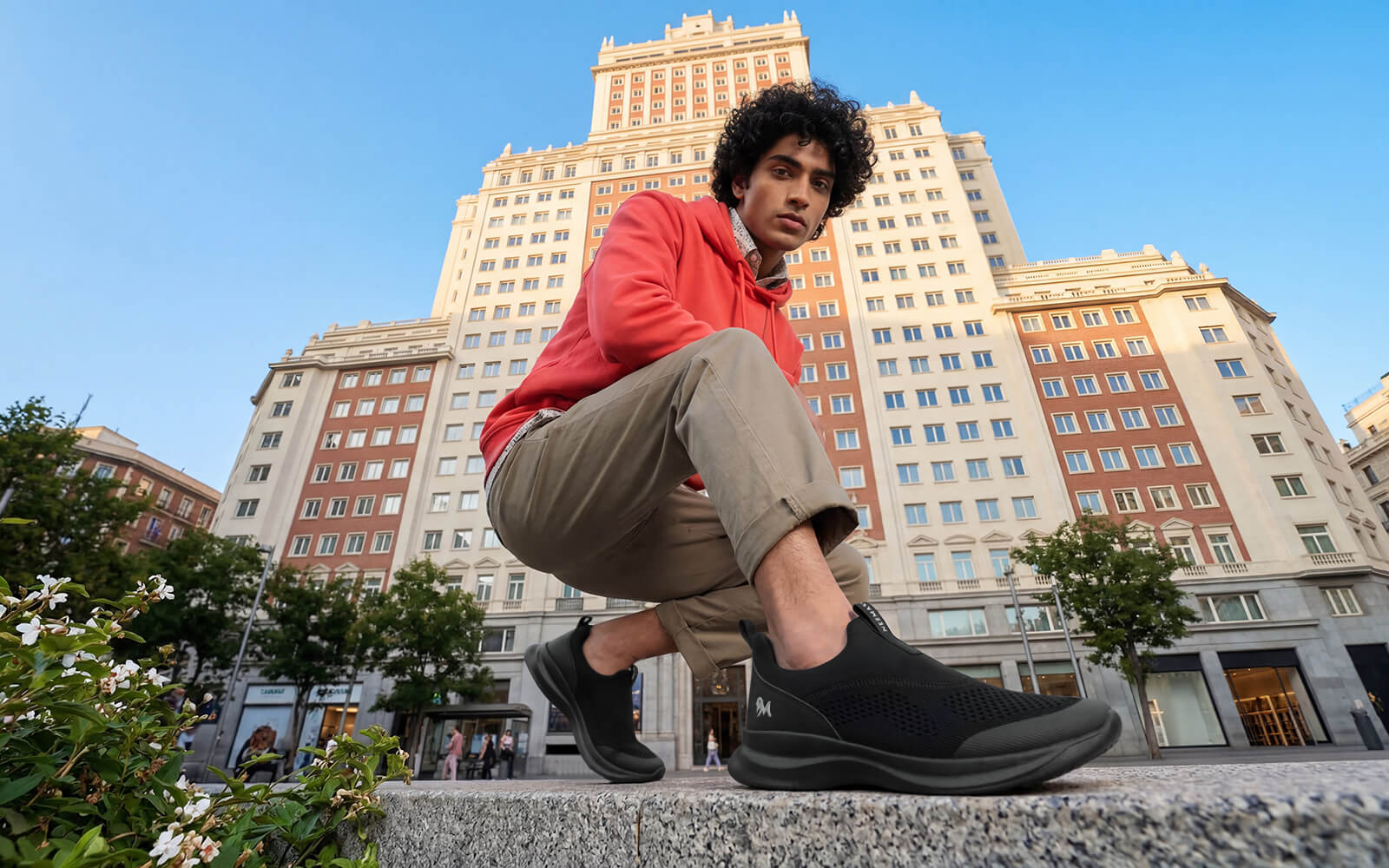 Mono Curve Slip Ons for Men : Black