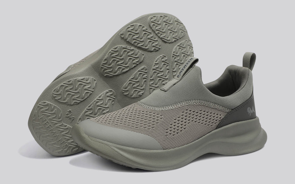 Mono Curve Slip Ons for Men : Grey