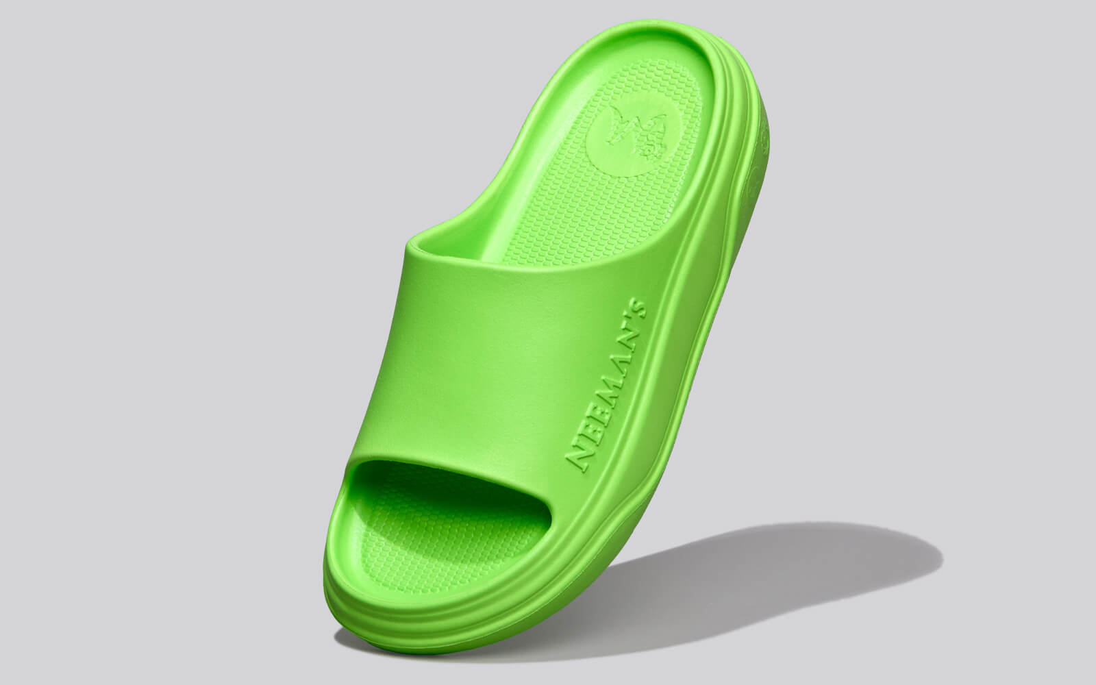 Cushers Slides For Women : Neon Green