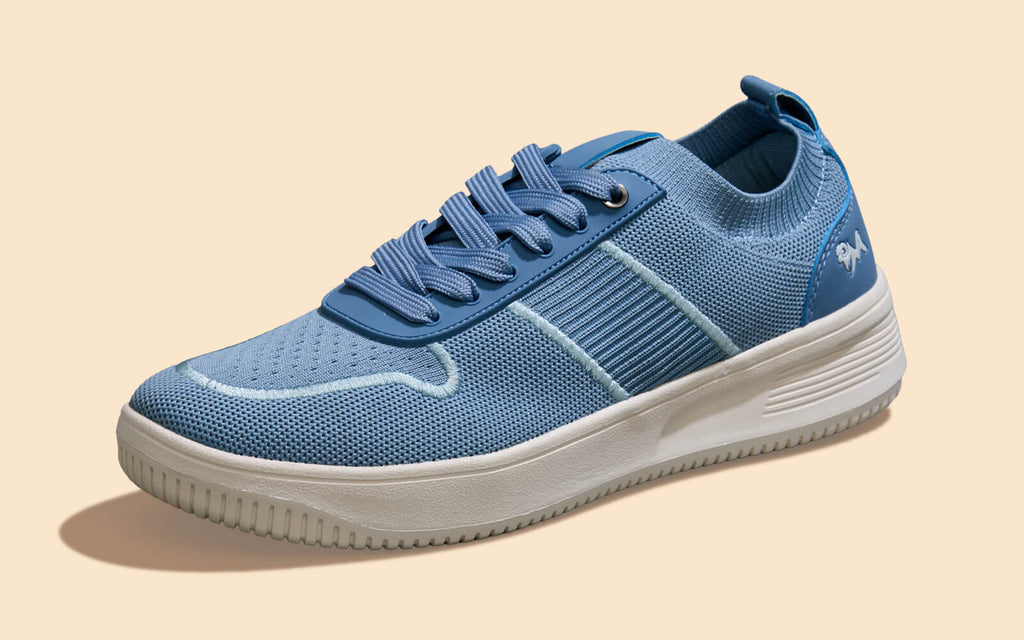 Embroidered Sneakers For Women : Blue