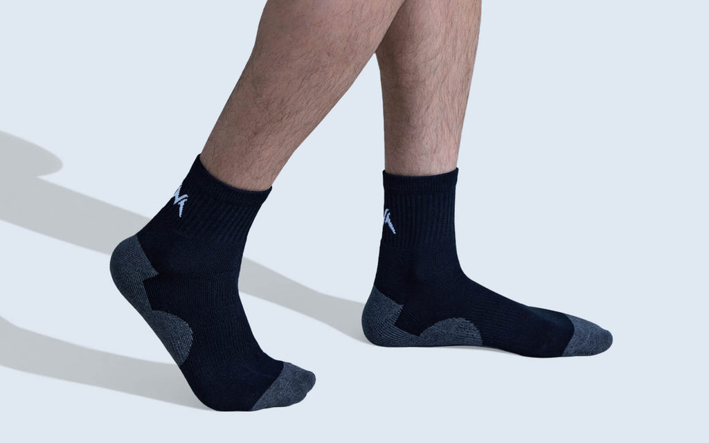 Quarter All Day Socks : Black (Pack of 1)