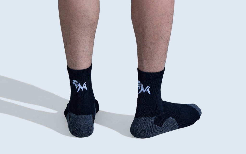 Quarter All Day Socks : Black (Pack of 1)