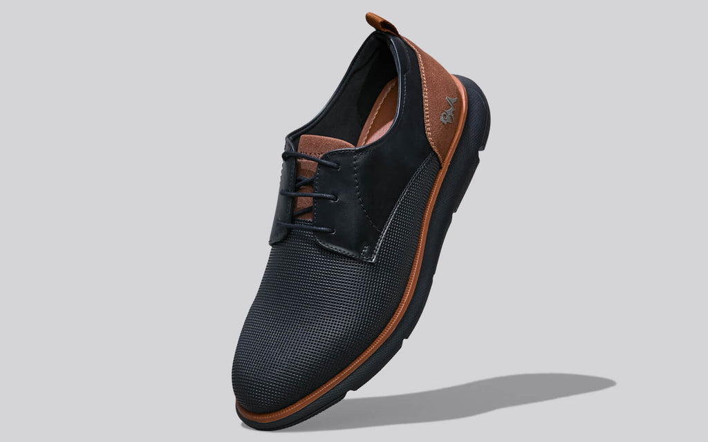 Textured Derby Sneakers : Black