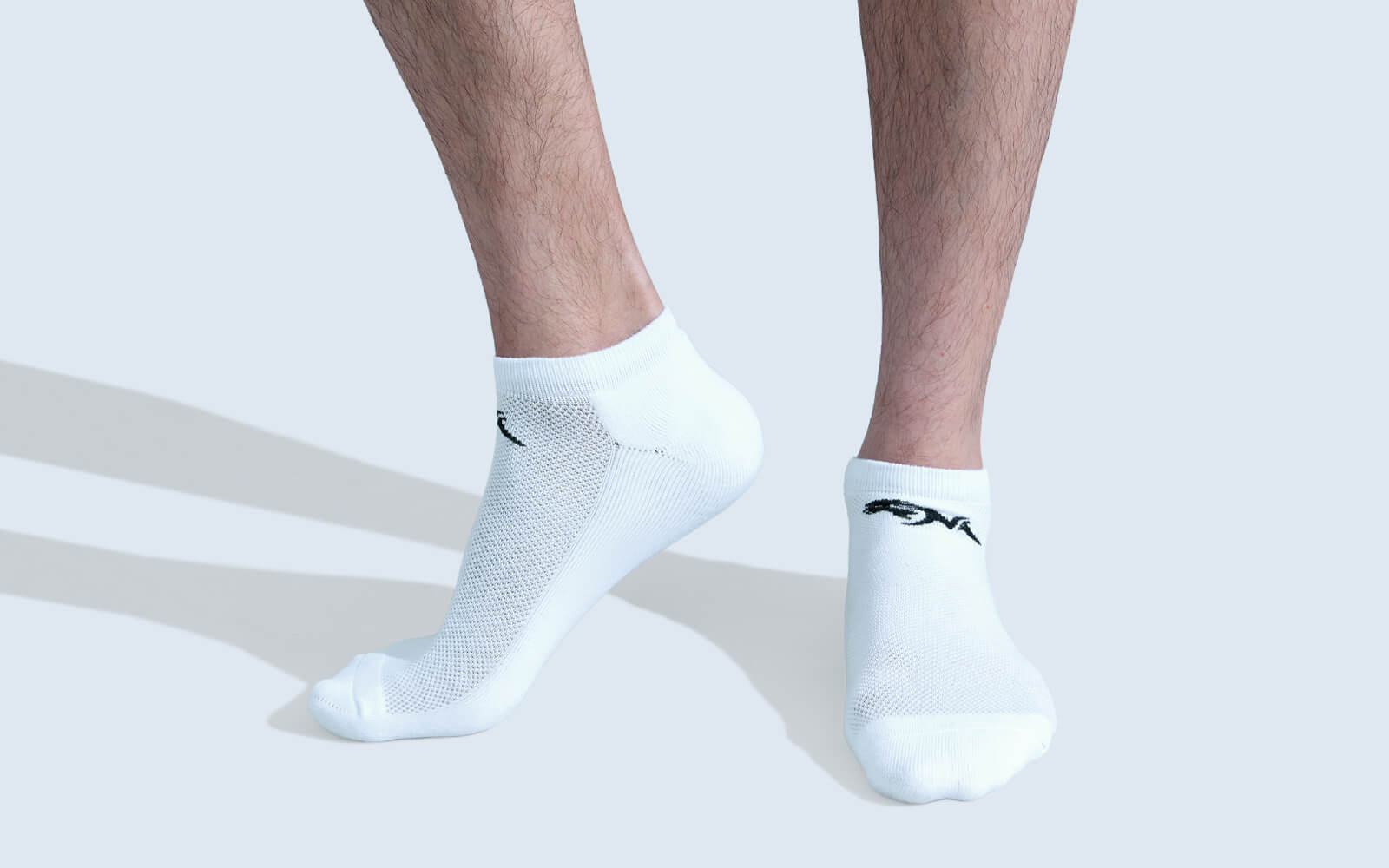 Low-Cut Ankle Socks : Black White Grey (Pack of 3)