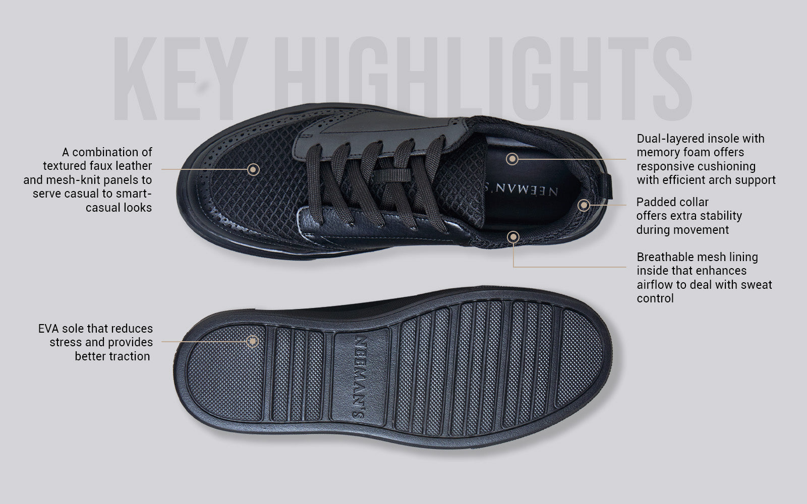 Pure Motion Sneakers : Black