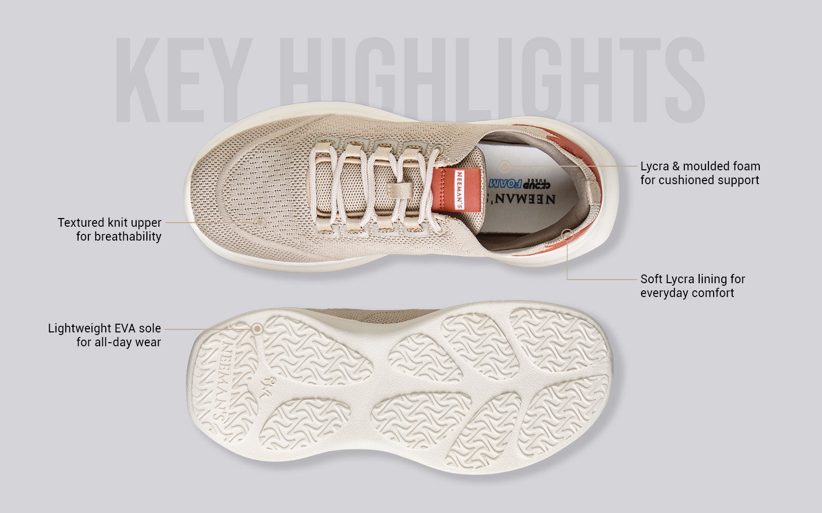 The Knit Strides : Ivory
