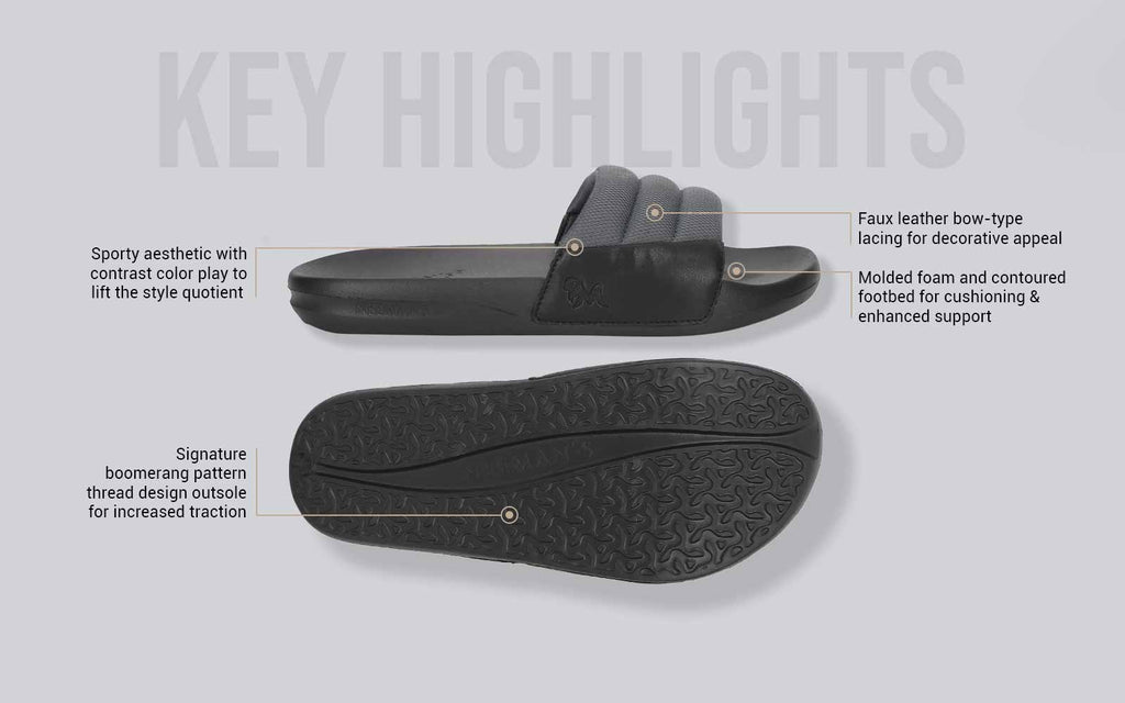 Squooshy Slides for Men : Black